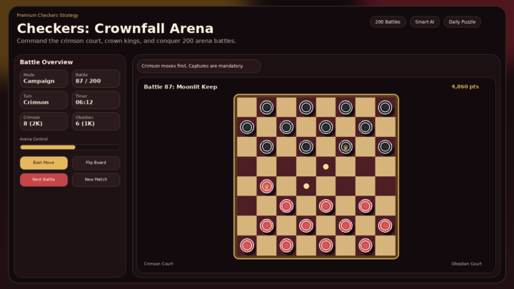 Checkers: Crownfall Arena